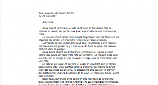 Lettre aux amis (n°7)