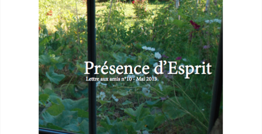 Lettre aux amis (n° 10)