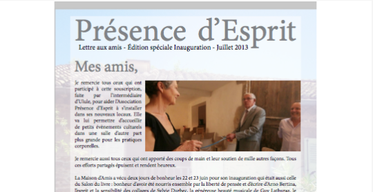 Lettre aux amis (n°11)